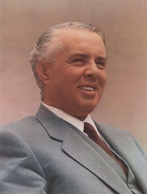 Porträt von Enver Hoxha